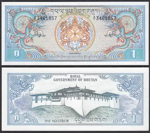 Bhutan - 1 Ngultrum Banknote 1981 UNC Pick 5 (1)   (28955