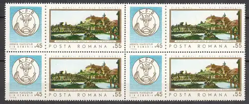 Rumänien-Romania 1968 Mi. 2720 ** MNH stamp day Block of 4   (65392
