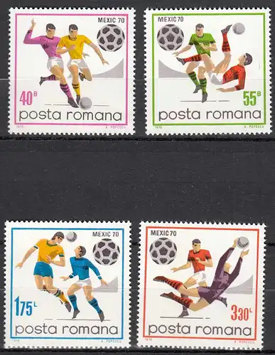 Rumänien-Romania 1970 Mi. 2842-45 ** MNH Football World Cup Mexico set   (65393