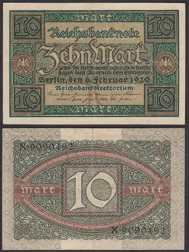 Reichsbanknote 20 Mark 1920 Ro 63a Pick 67 UDR: K Serie: X VF (3)   (29018