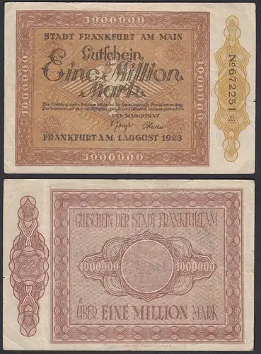 Hessen - Frankfurt 1 Million Mark Gutschein 1923 Notgeld  (29023