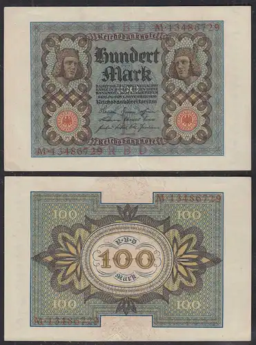 Reichsbanknote - 100 Mark 1920 UDR L Ro 67b Pick 69 VF+ (3+)    (29366