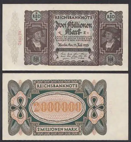 Ro 89b 2 Millionen Mark 1923 Pick 89 UNC (1) FZ: E - BZ: v    (29554