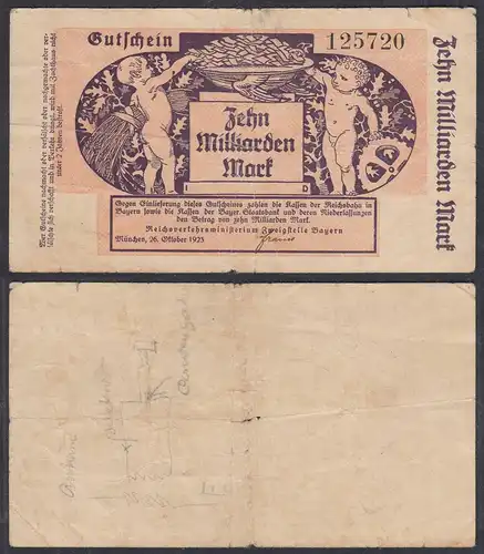 Bayern München Reichsbahn - 10-Milliarden Mark 1923    (29647