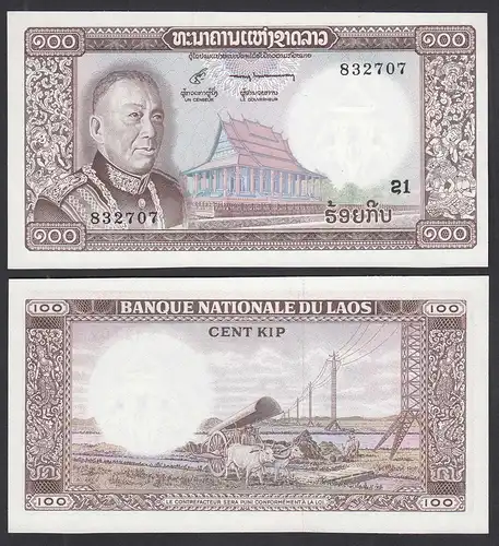 Laos - Lao  100 KIP Banknote (1974) Pick 16 UNC (1)      (29691
