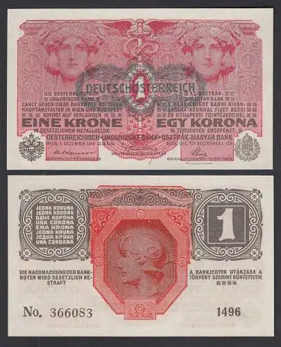 Österreich - Austria 1 Krone 1916 (1919) Pick 49 UNC (1)     (29716