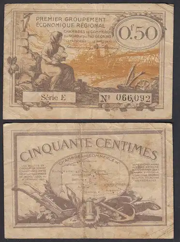France 0,50 Centimes Nord et Pas-de-Calais 1925 CHAMBRE DE COMMERCE    (29674