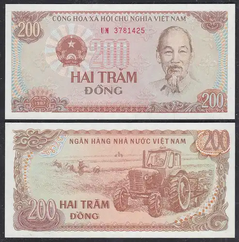 Vietnam 200 Dong 1987 Pick 100a UNC (1)     (29774