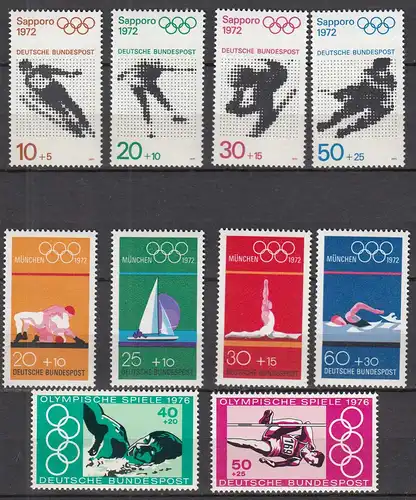 Federal Republic of Germany BRD nice Lot of Olympic Stamps in sets  (65422