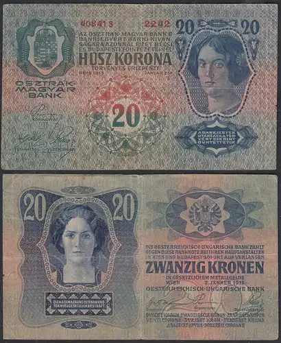 Österreich - Austria 20 Kronen 1913 Pick 13 F (4)     (29792