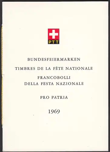 1969 Ersttag Schweiz Glasmalerei/Pro Patria PTT Folder   (23777