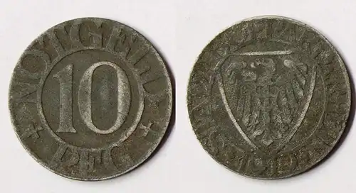 Boppard 10 Pfennig Notgeld 1919 Zink Funck 53,2    (R936