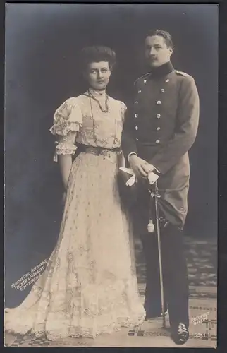 AK Foto Preussen Prinz Eitel Friedrich und Gemahlin Sophie Charlotte    (27416