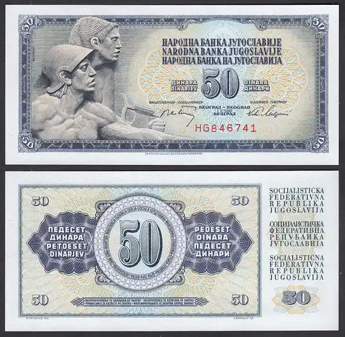JUGOSLAWIEN - YUGOSLAVIA 50 Dinara 1968 Pick 83b UNC (1)    (29979