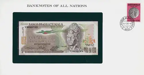 GUATEMALA 0,50 Quetzal Banknotes of all Nations Pick 58c UNC (1)  (12712