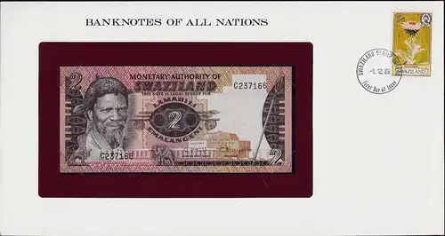 SWASILAND - SWAZILAND 2 Emalangeni (1944) UNC Pick 2a Banknotes of all Nations