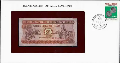 Banknotes of All Nations - Mosambik 50 Meticais 1980 Pick 125 UNC (15625