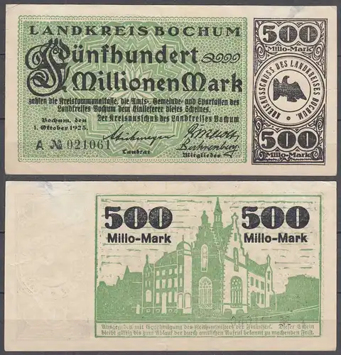 500 Millonen Mark 1923  Bochum Landkreis   (30097
