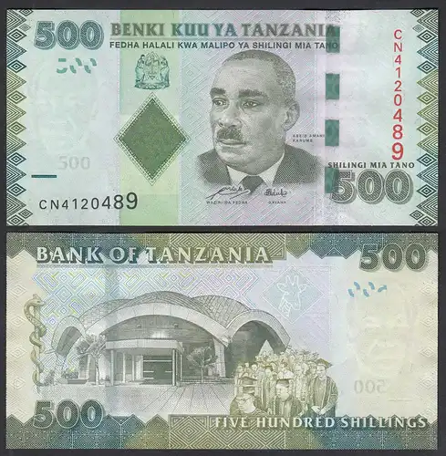 TANSANIA - TANZANIA 500 Shillingi Banknote Pick 40 UNC (1)    (29977