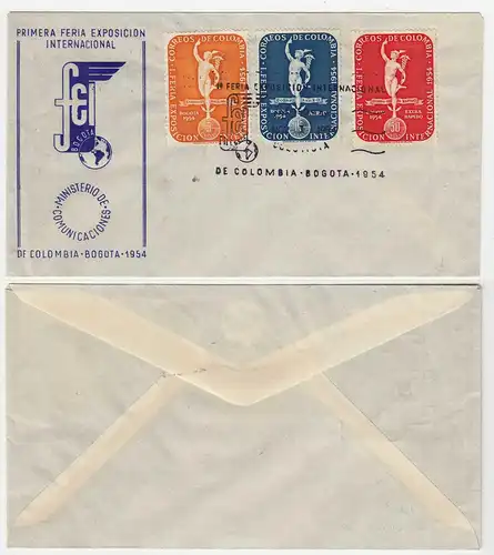 COLOMBIA 1954 FIRST DAS COVER International Fair and Exhibition set  (28631