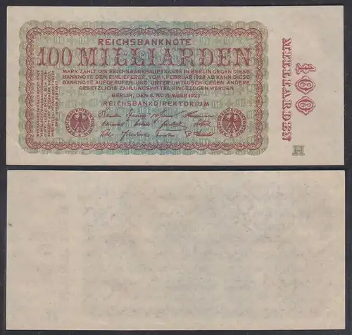 Ros 130b 100-Milliarden Mark 1923 Pick 133 VF (3) FZ: H   (30050