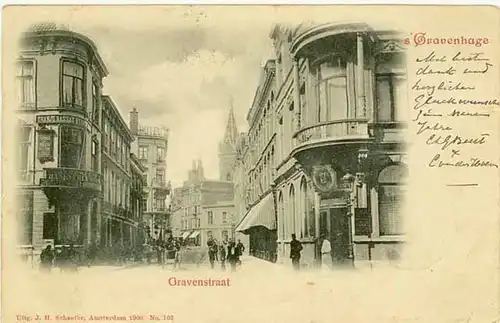 AK Niederlande NEDERLAND s´Gravenhage Gravenstraat 1902  (1360