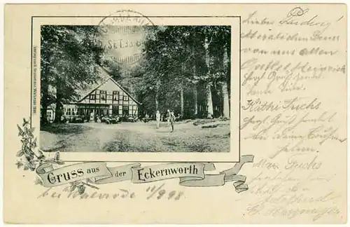 AK  Eckernworth Waldsrode 1898 Jugendstil Gasthaus    (2244