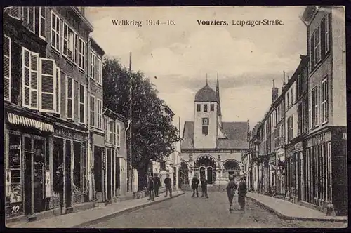 AK Vouziers Leipziger Str. 1. Weltkrieg FRANCE  (7589