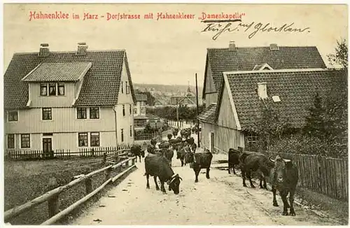 AK Hahnenklee Goslar Dorfstrasse Damenkapelle 1907   (2453
