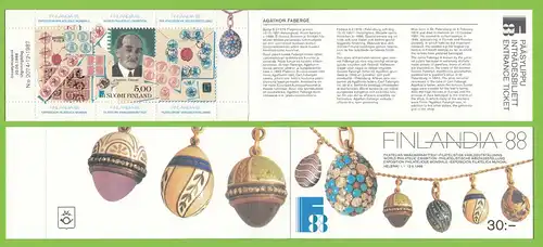 Finnland  Markenheftchen MH 21 postfrisch 1988 Finlandia 88    (11285