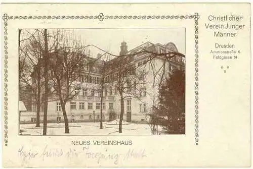 AK 1920 Sachsen Dresden Vereinshaus Christlicher Junger Männer   (0981