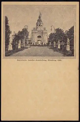 BAYERN LANDESAUSSTELLUNG NÜRNBERG 1896 Ganzs. + AK  (8819