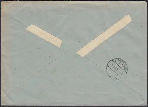 1949 R-Brief Provisorischer R-Zettel Uelzen - Lüneburg  (20616