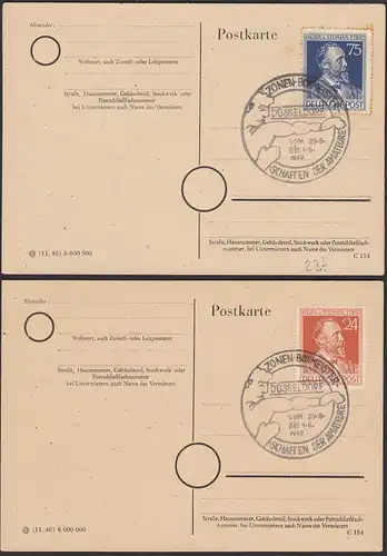 1947 Boxmeisterschaft Düsseldorf 1947 auf 2 Blankokarten   (20615