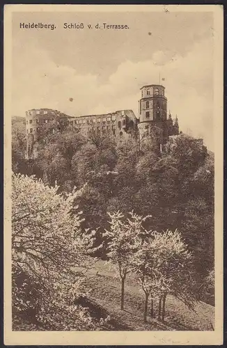 AK Heidelberg 1936  Schloß von der Terrasse gelaufen    (12515
