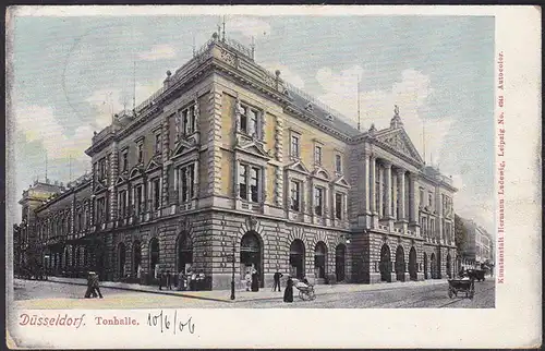 AK Düsseldorf Tonhalle 1906 Litho gelaufen    (12505