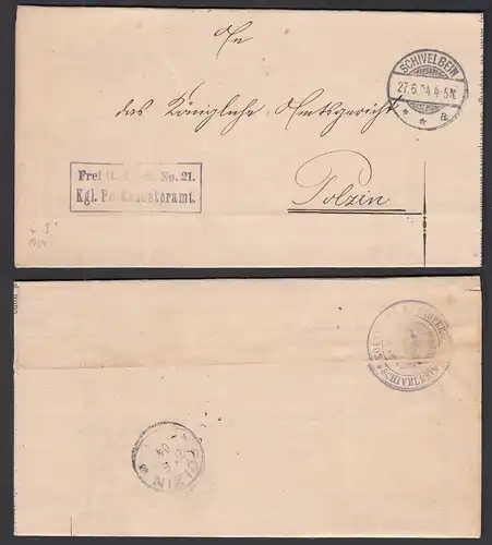 Frei lt. Avers 1904 SCHIVELBEIN Königliches Katasteramt nach Polzin Eintragung