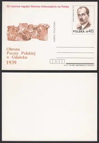 Polen - Poland Postcard Konrad Guderski 40 Zloty 1989   (27135