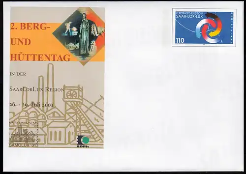 Bundesrepublik Ganzsache SAMOLUX 2001 UMSCHLAG Berg- + Hüttentag USo 29 (14471