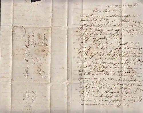 1861 Alter Brief mit Inhalt von FRIEDEBERG K2 Schlesien nach Glogau  (28680