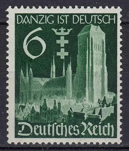 3. Reich WW2 1939 Mi. 714 ** MNH Danzig Marienkirche  (19914