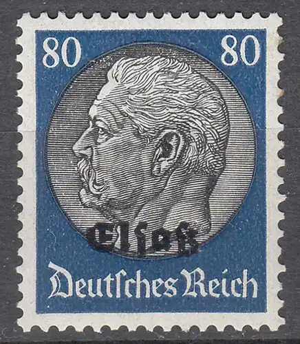 Deutsche Besetzung 2.WK Elsass 80 Pfennig Mi. 15 ** MNH   (30203