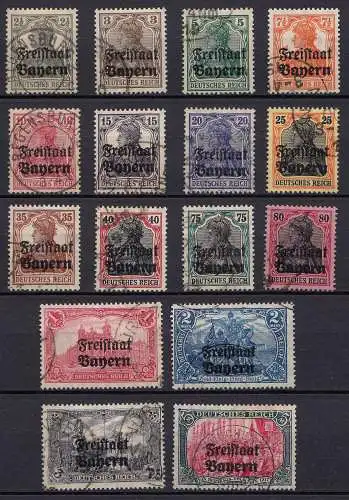 Bayern - Bavariak Mi.Nr. 136-151 gestempelt used      (22296