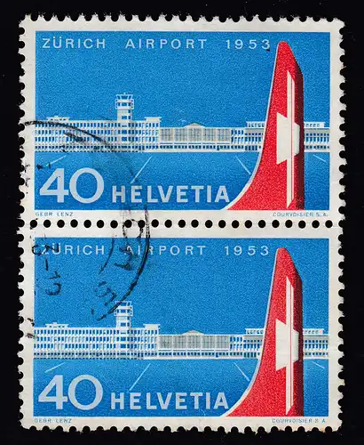 Schweiz  Mi. 585 im Paar gestempelt 1953  (20160