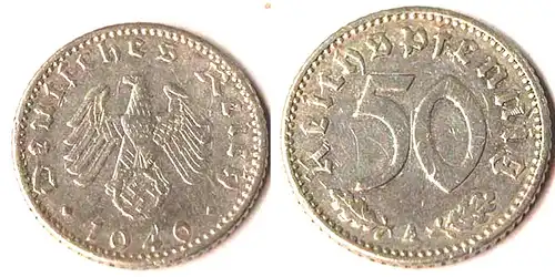 Jäger 372 - Deutsches Reich 50 Reichspfennig 1940 A   (729