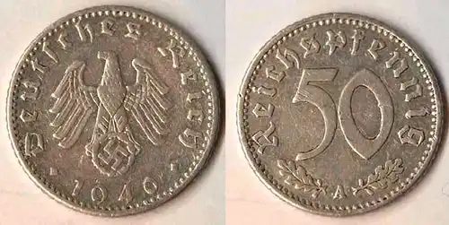 Jäger 372 - Deutsches Reich 50 Reichspfennig 1940 A   (725