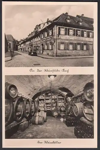 AK Erlangen Weinstube Kach Weinkeller Oldtimer Gastwirtschaft  (24039