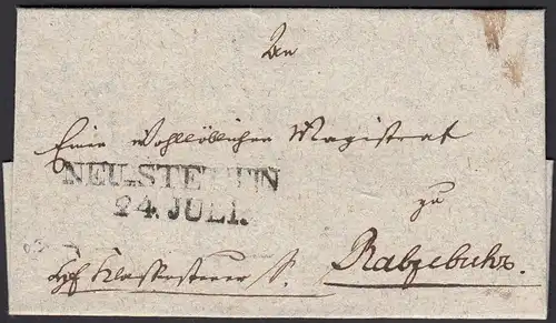 Preussen ca.1825 kleiner Umschlag aus NEU-STETTIN L2 Stempel   (24580