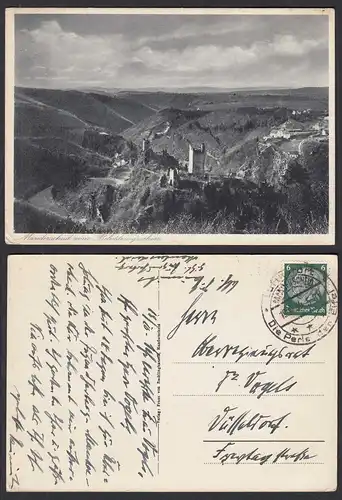 AK MANDERSCHEID vom Belvedere mit Burgen 1934     (30474