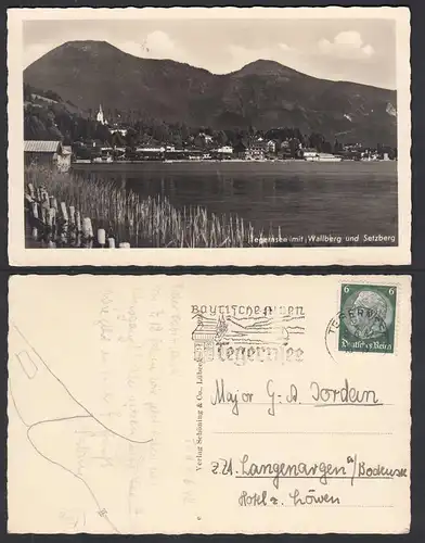 AK TEGERNSEE Totalansicht mit Wallberg und Setzberg 1942     (30477